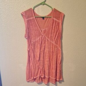 Signature Studio Peach V-Neck Blouse